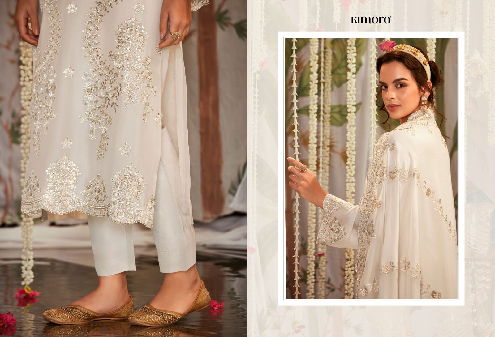 Itrh By Kimora Heer Pure Organza Embroidery Designer Salwar Suits Wholesale Price In Surat
